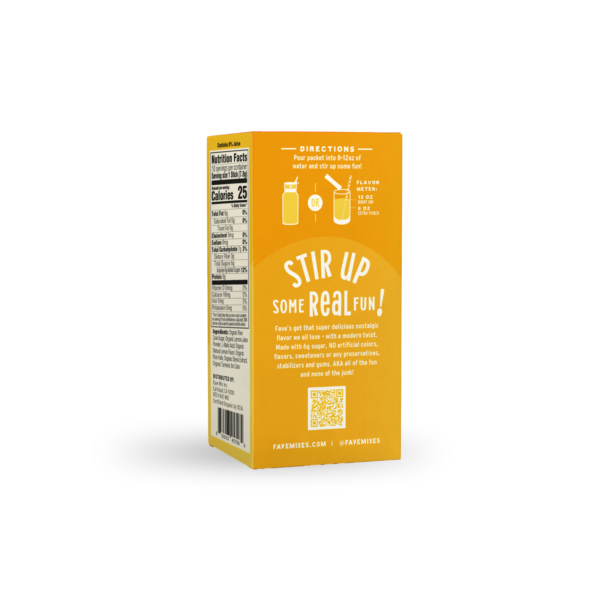 Fave Organic Drink Mix Lemonade 10ct