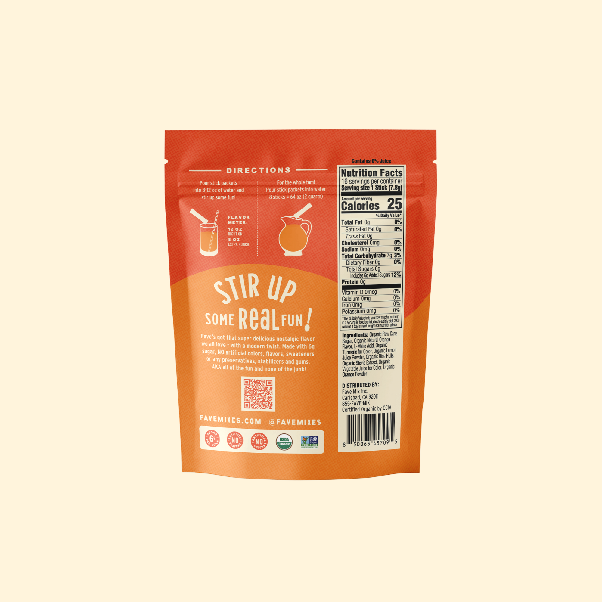 Organic Drink Mix - Tangy Orange 16ct