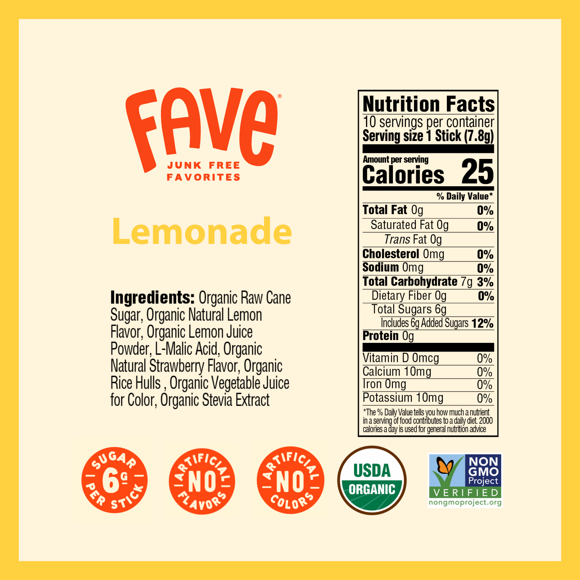 Organic Drink Mix - Lemonade 16ct