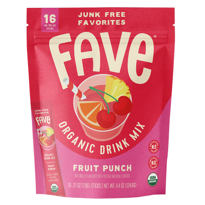 Organic Drink Mix - Fruit Punch 16ct