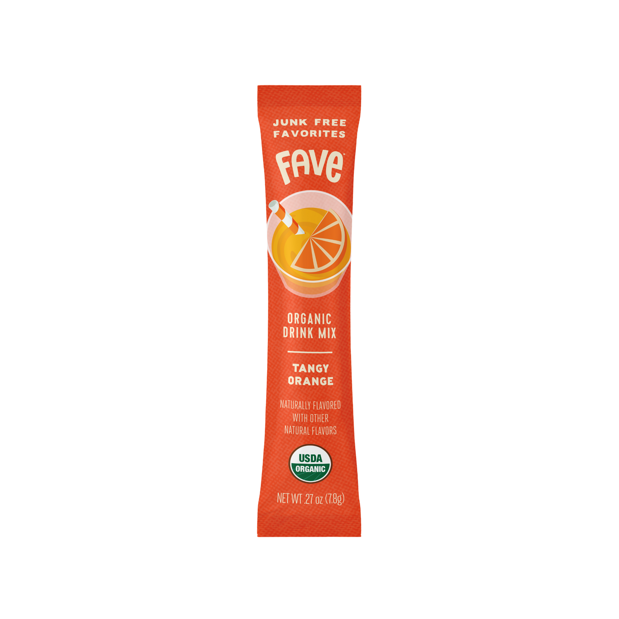 Fave Organic Drink Mix Tangy Orange 10ct